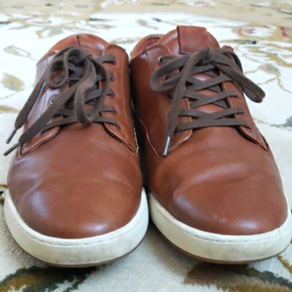 Aldo Mens Nerrawia Casual Shoes Brown Cognac Lace Up Round Toe 9.5 EUR 42.5